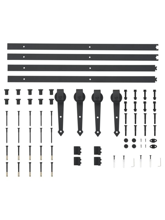Liukuoven asennussarja teräs 2x183 cm musta