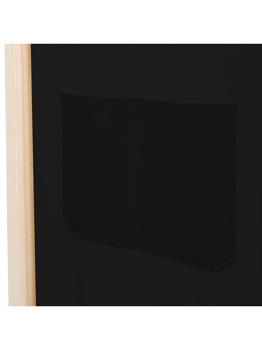 4-Paneelinen Tilanjakaja musta 160x170x4 cm kangas