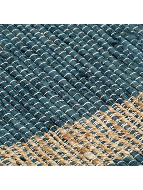 Käsintehty juuttimatto sininen 80x160 cm