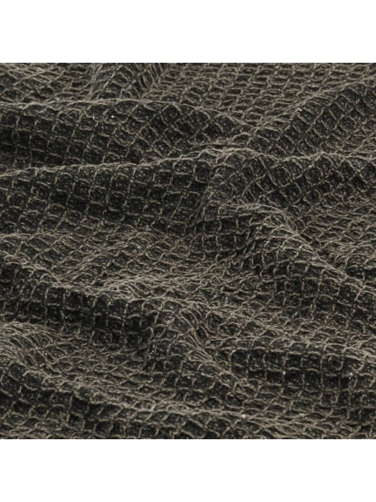 Viltti puuvilla 125x150 cm antrasiitti/ruskea