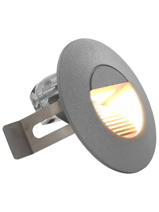 Led-seinävalaisimet ulkotiloihin 6 kpl 5 w hopea pyöreä