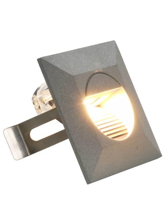 Led-seinävalaisimet ulkotiloihin 6 kpl 5 w hopea neliö