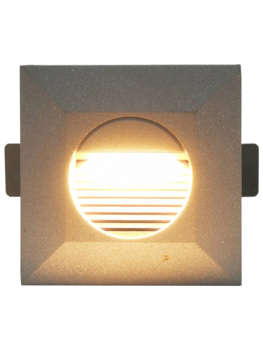 Led-seinävalaisimet ulkotiloihin 6 kpl 5 w hopea neliö