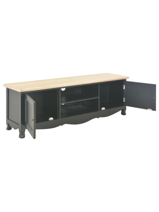TV-taso musta 120x30x40 cm puu