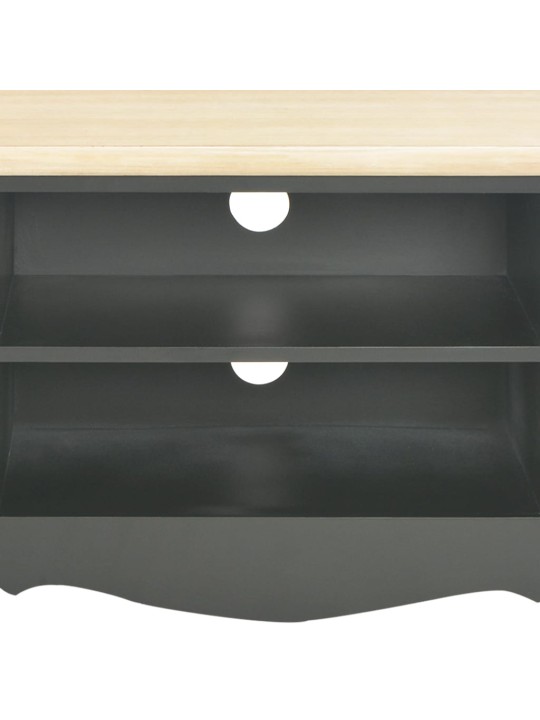 TV-taso musta 120x30x40 cm puu
