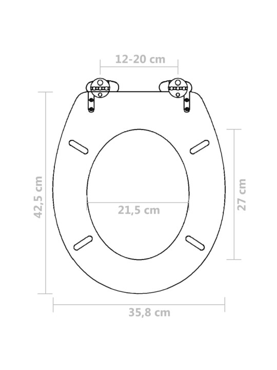 WC-istuimet soft-close kansilla 2 kpl MDF valkoinen