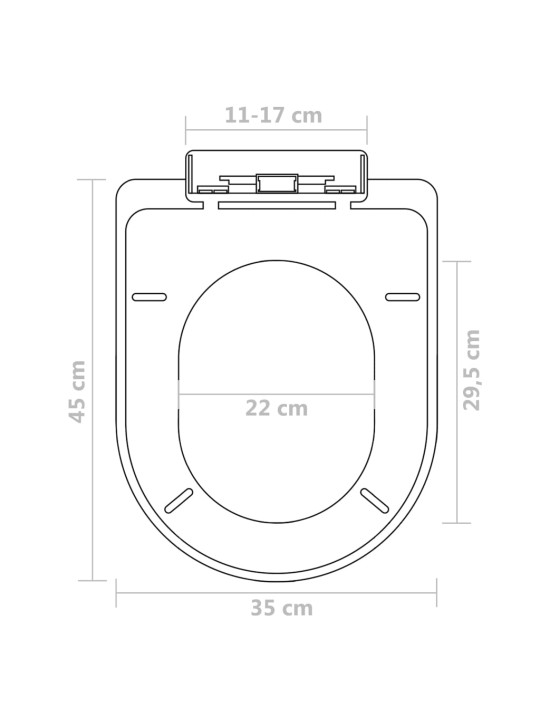 WC-istuimet soft-close kansilla 2 kpl muovi valkoinen