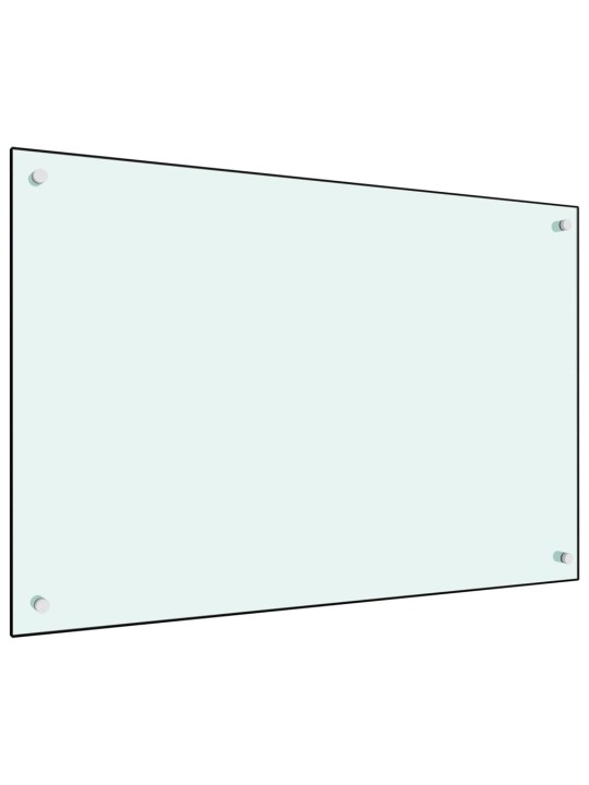 Keittiön roiskesuoja valkoinen 90x60 cm karkaistu lasi