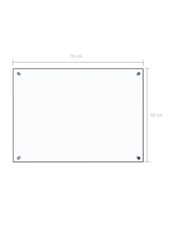 Keittiön roiskesuoja läpinäkyvä 70x50 cm karkaistu lasi
