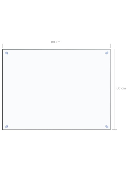 Keittiön roiskesuoja läpinäkyvä 80x60 cm karkaistu lasi