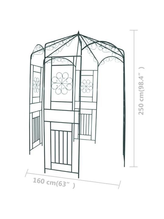 Puutarhakaari 250 cm tummanvihreä