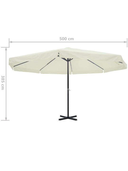 Aurinkovarjo alumiini Valkoinen 500 cm