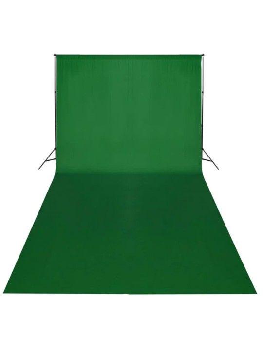 Taustakangas puuvilla chromakey 600x300 cm vihreä