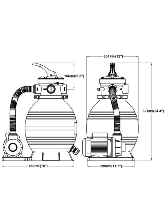 Hiekkasuodatinpumppu 400 W 11000 l/h