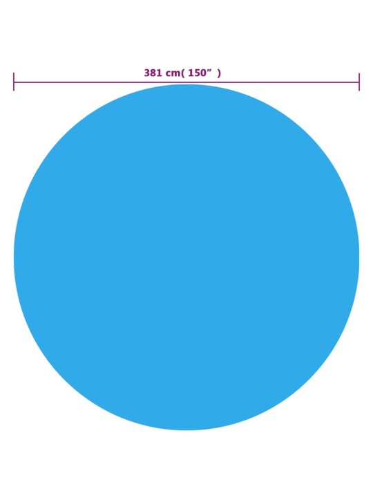 Kelluva Pyöreä PE Uima-altaan Suoja 381 cm Sininen