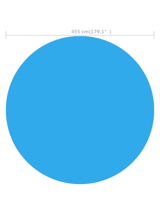 Kelluva Pyöreä PE Uima-altaan Suoja 455 cm Sininen