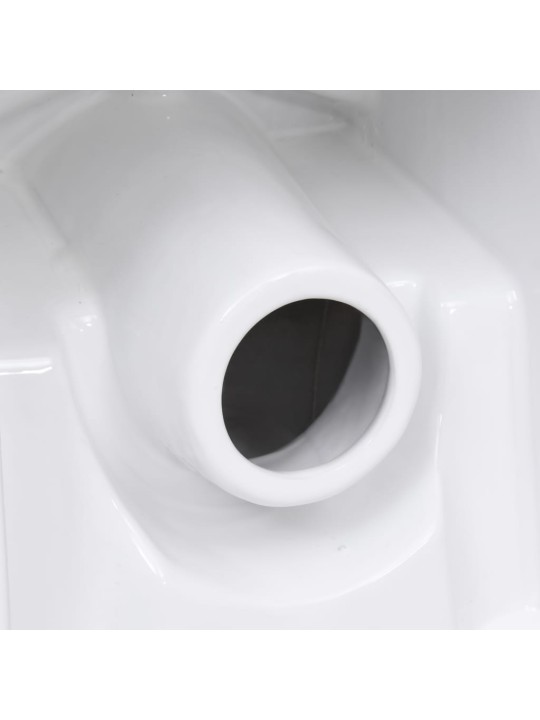 Keraaminen WC-istuin pyöreä veden virtaus takaa valkoinen