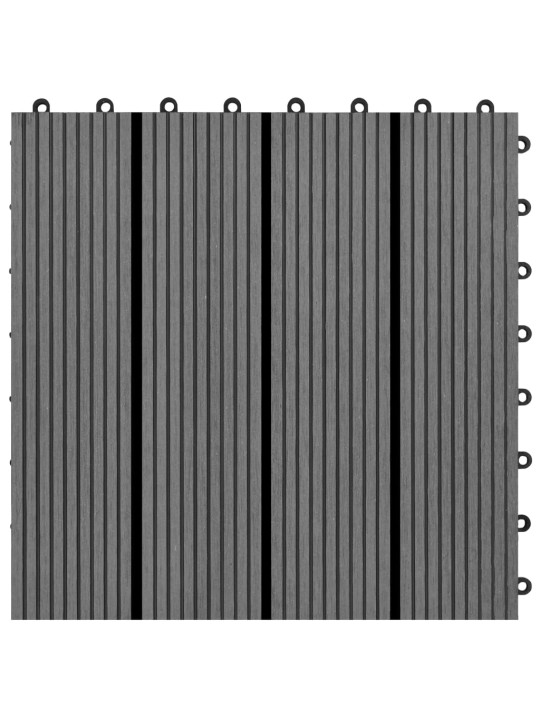 WPC Tiilet 30x30cm 11 kpl 1m2 Harmaa