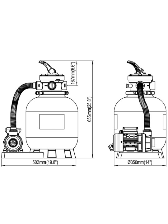 Hiekkasuodatinpumppu 600 W 17000 l/h