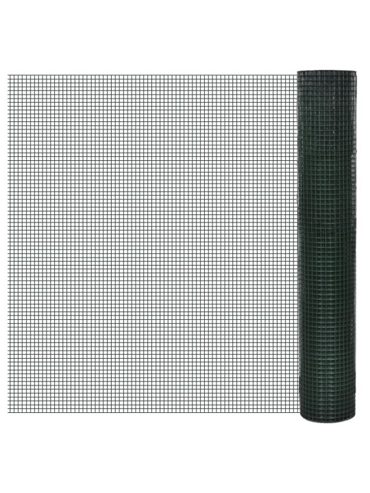 Kanaverkko galvanoitu pvc pinnoitteella 10x1 m vihreä