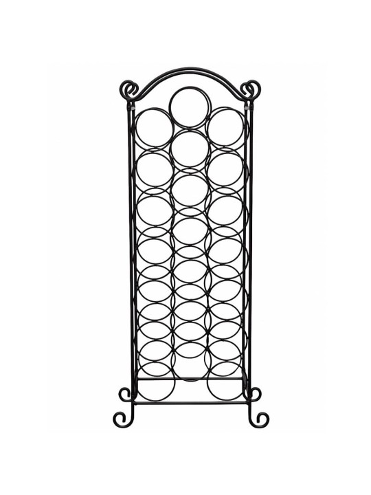 Metallinen viinipulloteline 21 pullolle