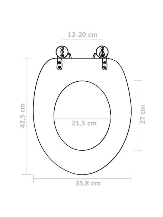 WC-istuin MDF yksinkertainen muotoilu valkoinen