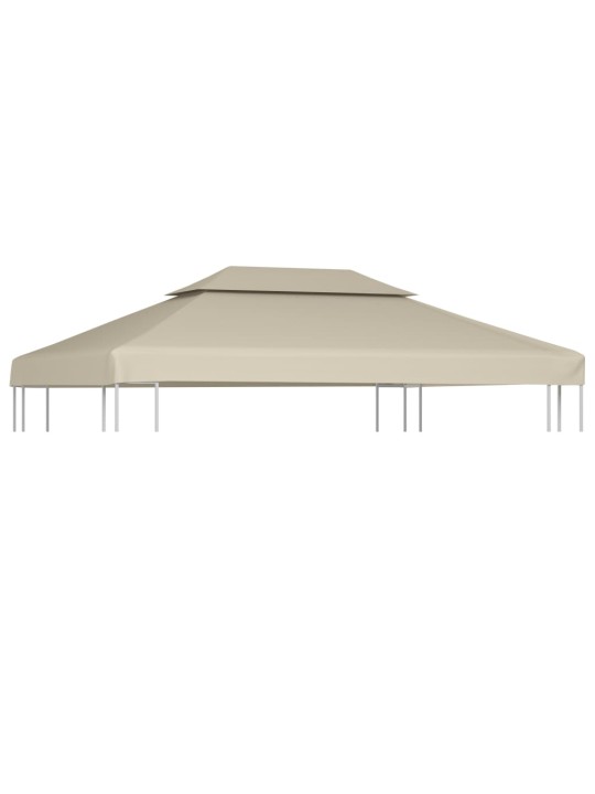 Huvimajan vaihtokatto 310 g/m² Beige 3 x 4 m