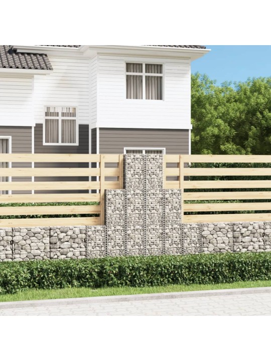 Gabion-/kivikorisarja 6 kpl galvanoitu vaijeri