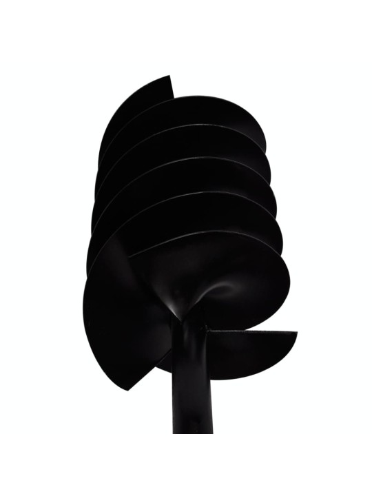 Maapora Kahvalla Kaira Bitti 150 mm Kolme Spiraalia Teräs Musta
