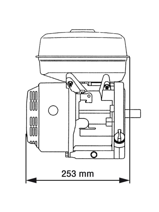 Ottomoottori 6,5 hv 4,8 kW musta