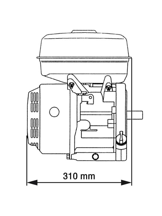 Polttomoottori 15 HV 11 kW musta