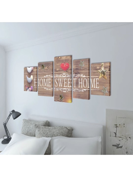 Taulusarja Home Sweet Home 100 x 50 cm