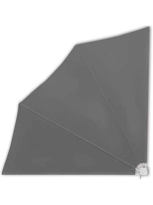 Kokoontaittuva parvekkeen sivumarkiisi harmaa 140x140 cm