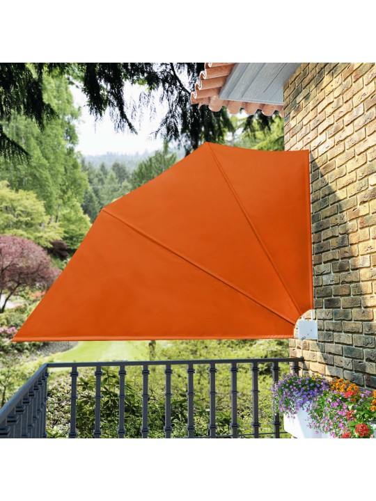 Kokoontaittuva parvekkeen sivumarkiisi terrakotta 160x240 cm
