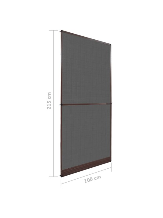 Saranoitu ruskea hyönteisverkko oviin 100 x 215 cm