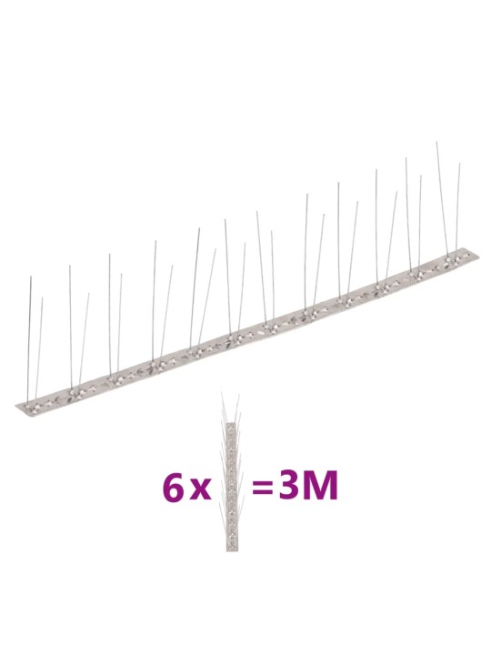 2-Riviset ruostumaton teräs lintu- & kyyhkyspiikit 6-sarja 3 m