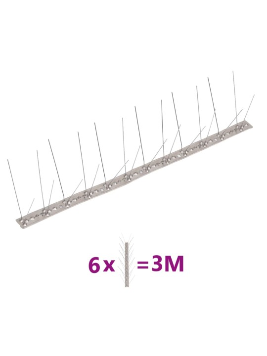 4-Riviset ruostumaton teräs lintu- & kyyhkyspiikit 6-sarja 3 m