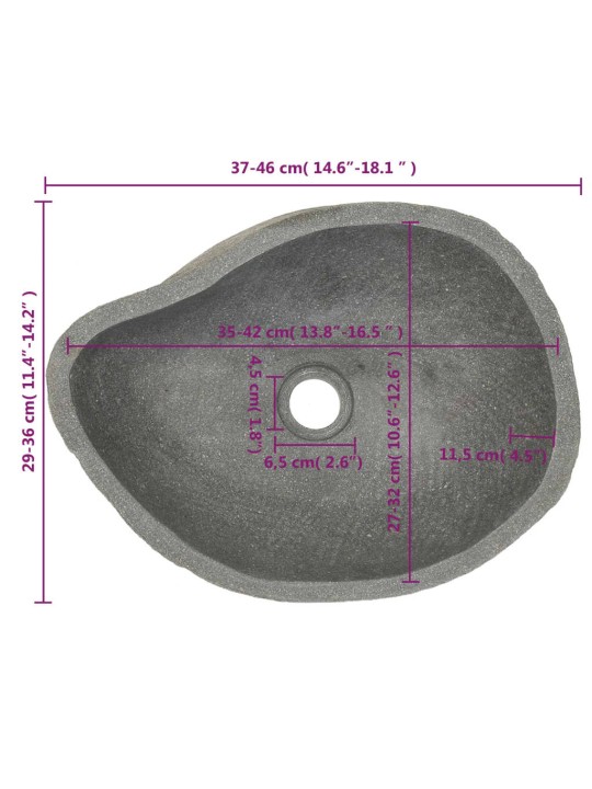 Pesuallas jokikivi soikea 37-46 cm