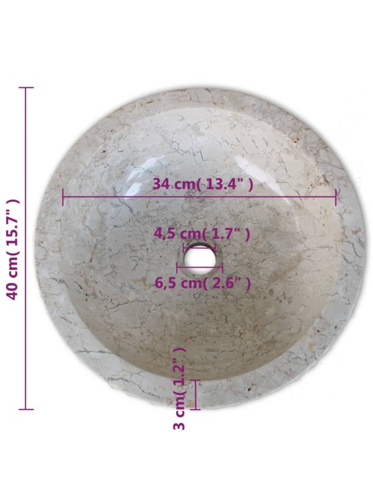 Pesuallas marmori 40 cm kerma