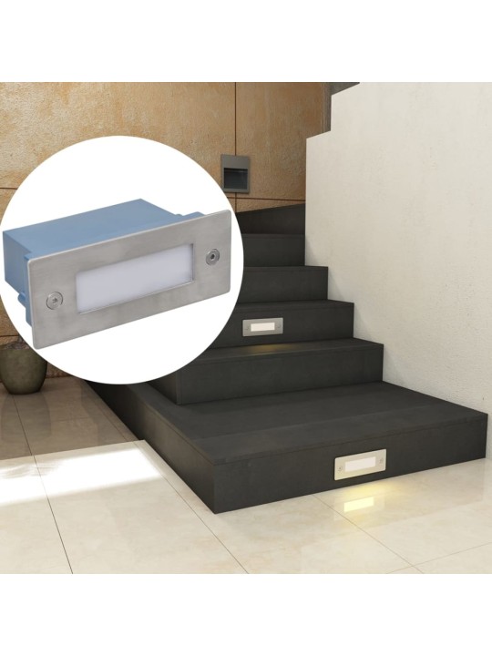 Led upotettu porrasvalaisin 12 kpl 44x11x56 mm