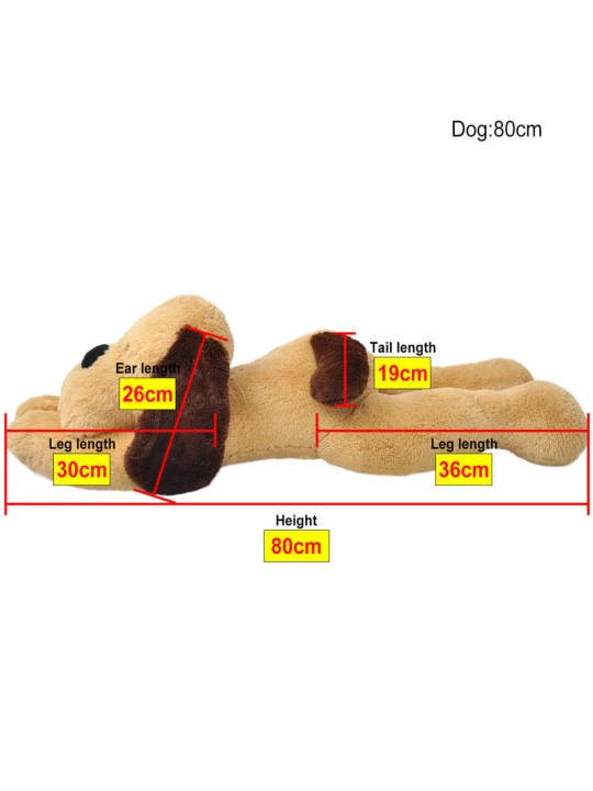 Koira Pehmolelu Ruskea 80 cm