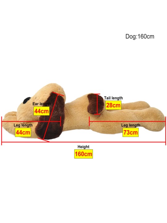 Halattava koira Pehmolelu Plyysi Ruskea 160 cm