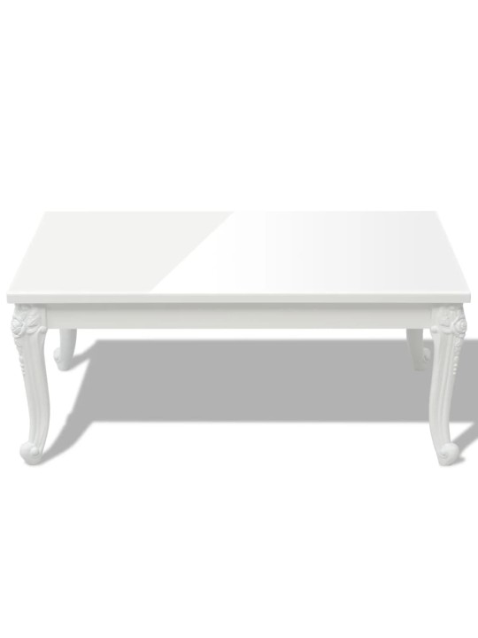 Kahvipöytä 100x60x42 cm Korkeakiilto Valkoinen