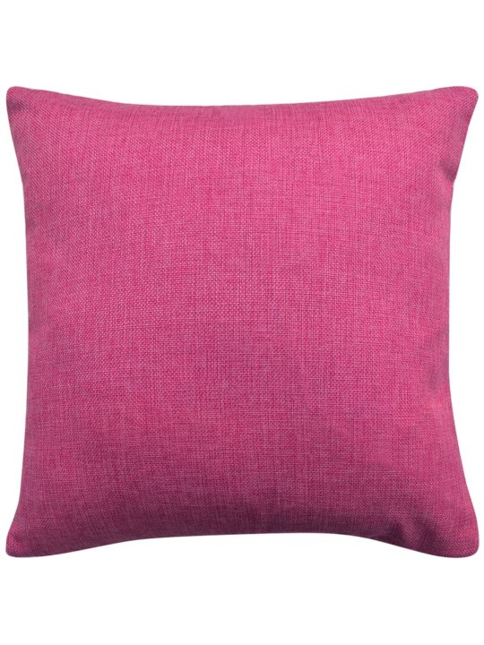 Tyynynpäällinen Pellavatyylinen Pinkki 4kpl 40x40 cm