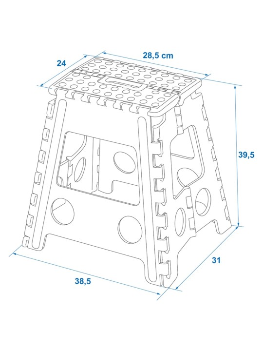 ProPlus Kokoontaittuva porrasjakkara karavaaniin/leirintään 39,5 cm