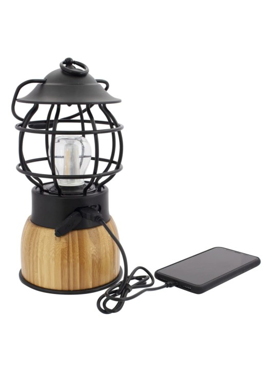 Eurotrail LED-retkeilyvalaisin Breeze bambu musta