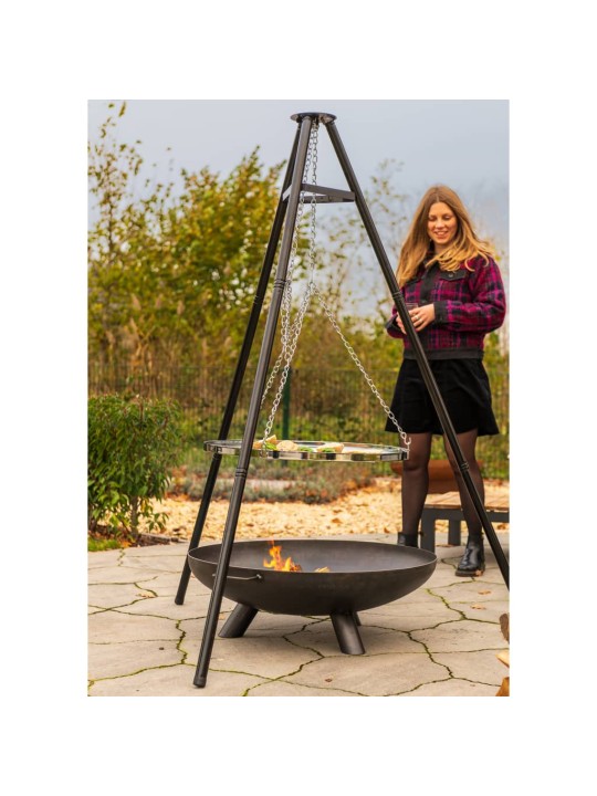 RedFire Kolmijalkagrilli musta 172 cm BBQ TRIPOD