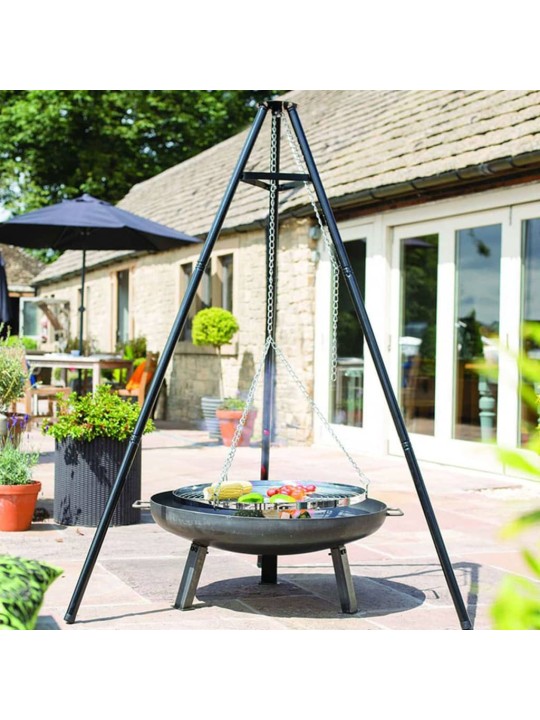 RedFire Kolmijalkagrilli musta 172 cm BBQ TRIPOD