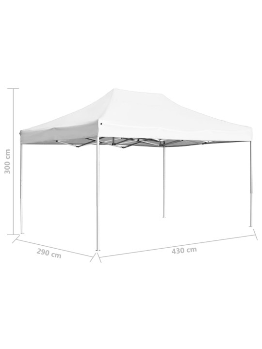 Kokoontaittuva juhlateltta alumiini 4,5x3 m valkoinen