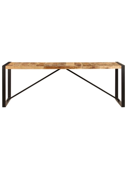 Ruokapöytä 220x100x75 cm kiinteä mangopuu